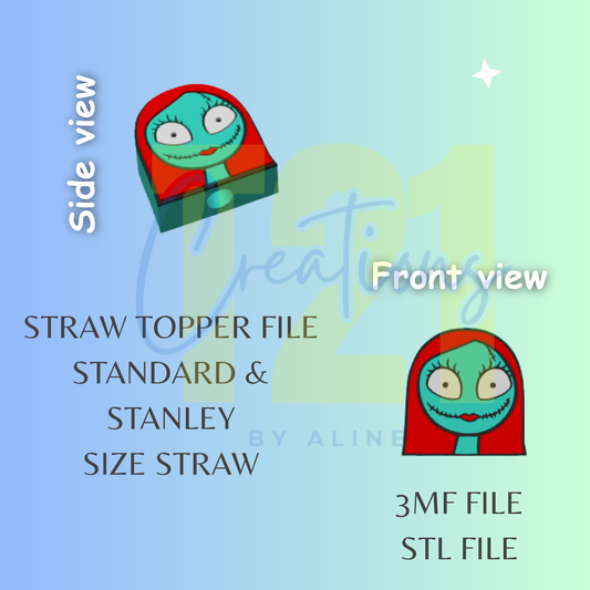 SKELETON GIRLFRIEND STRAW TOPPER STL FILE