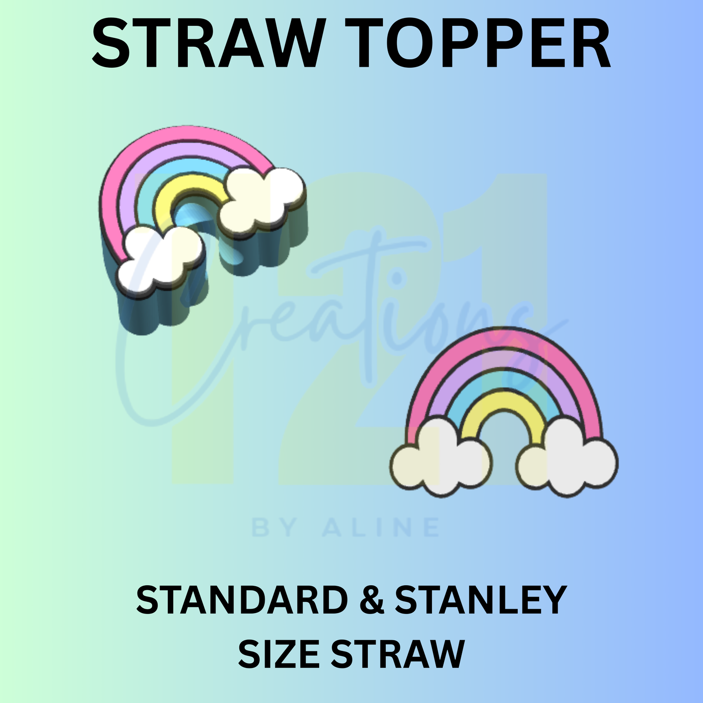 RAINBOW STRAW TOPPER