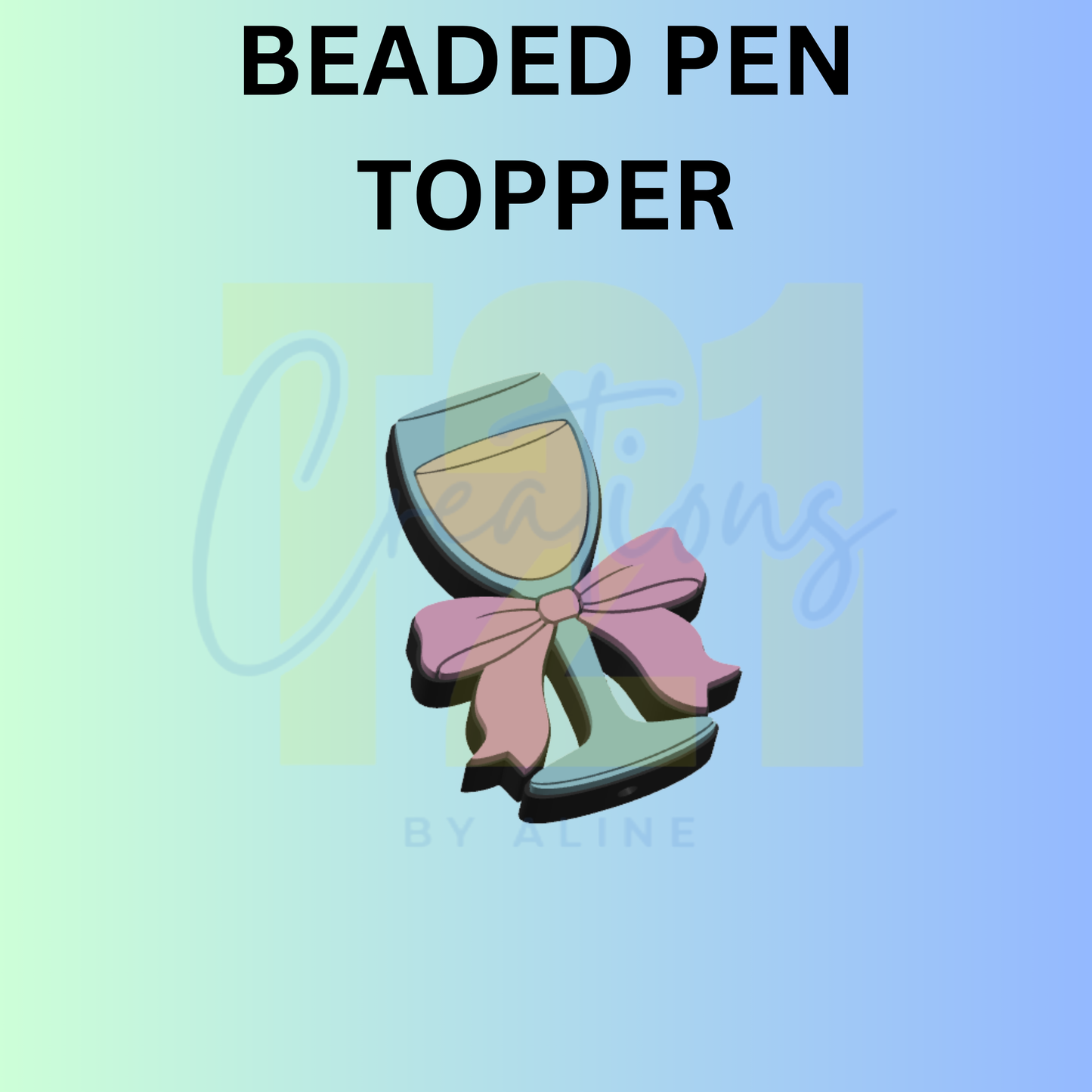 DRINK GLASS PEN TOPPER