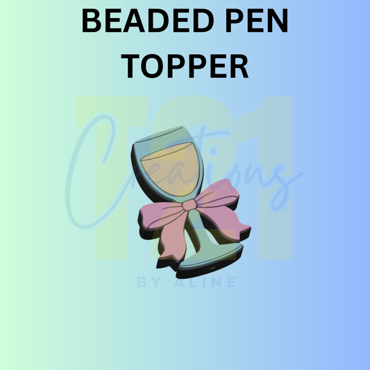 DRINK GLASS PEN TOPPER