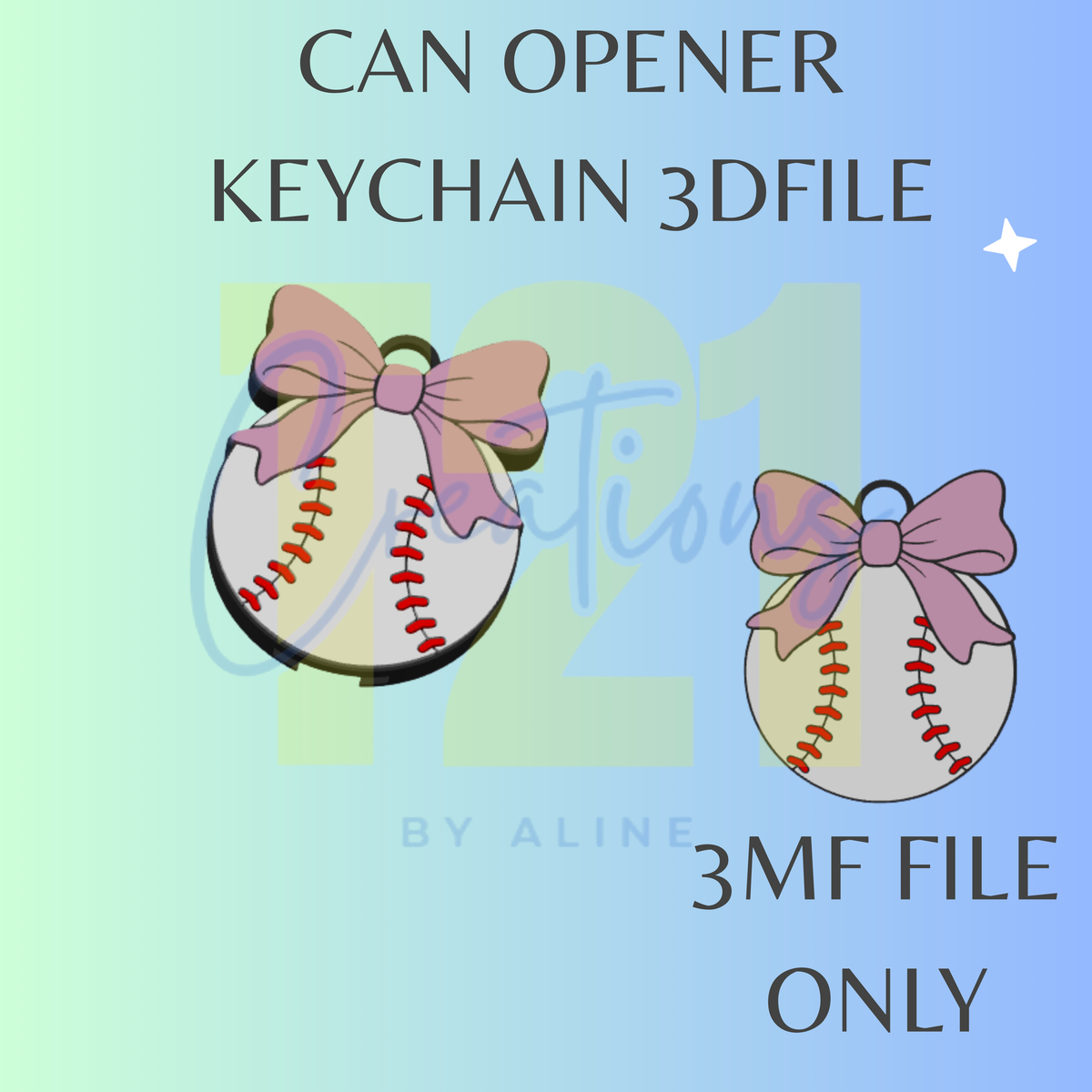 COQUETTE BASE/SOFTBALL CAN OPENER 3MF FILE