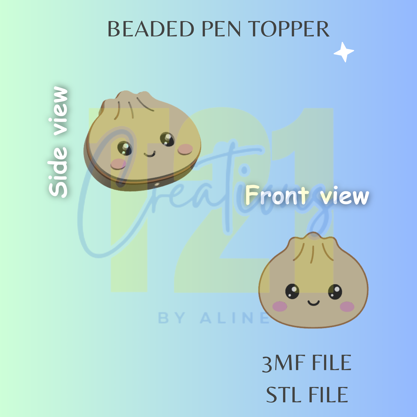DUMPLING PEN TOPPER STL FILE