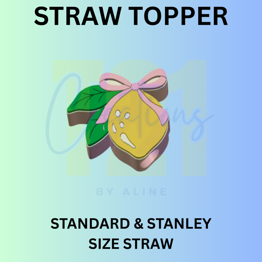 COQUETTE LEMON STRAW TOPPER