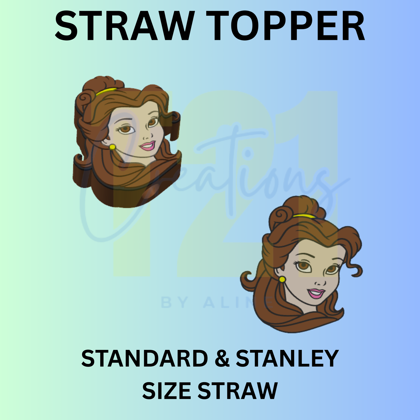 YELLOW PRINCESS STRAW TOPPER