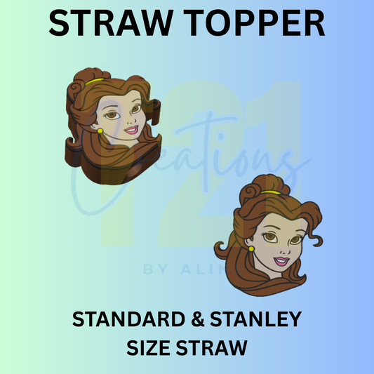 YELLOW PRINCESS STRAW TOPPER