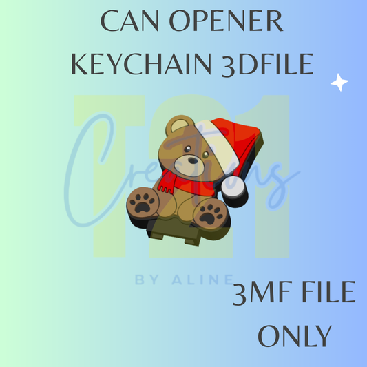 XMAS BEAR CAN OPENER 3MF FILE