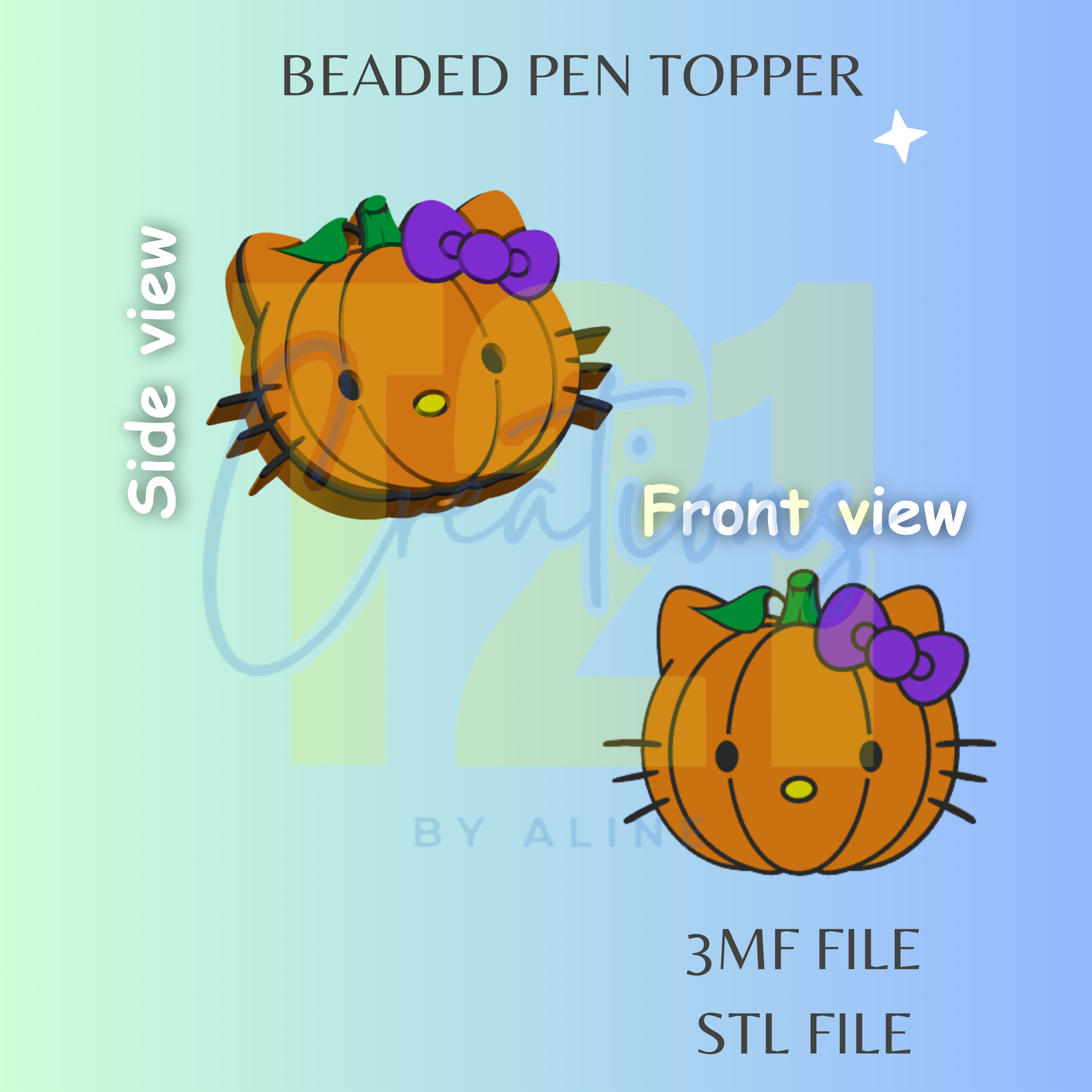 H-K PUMPKIN PEN TOPPER STL FILE