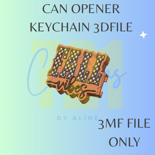 CHECKERED FALL VIBES CAN OPENER 3MF FILE