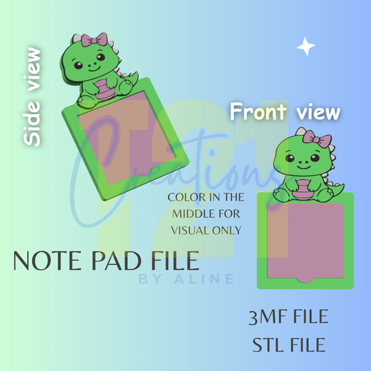 DINO NOTE PAD STL FILE