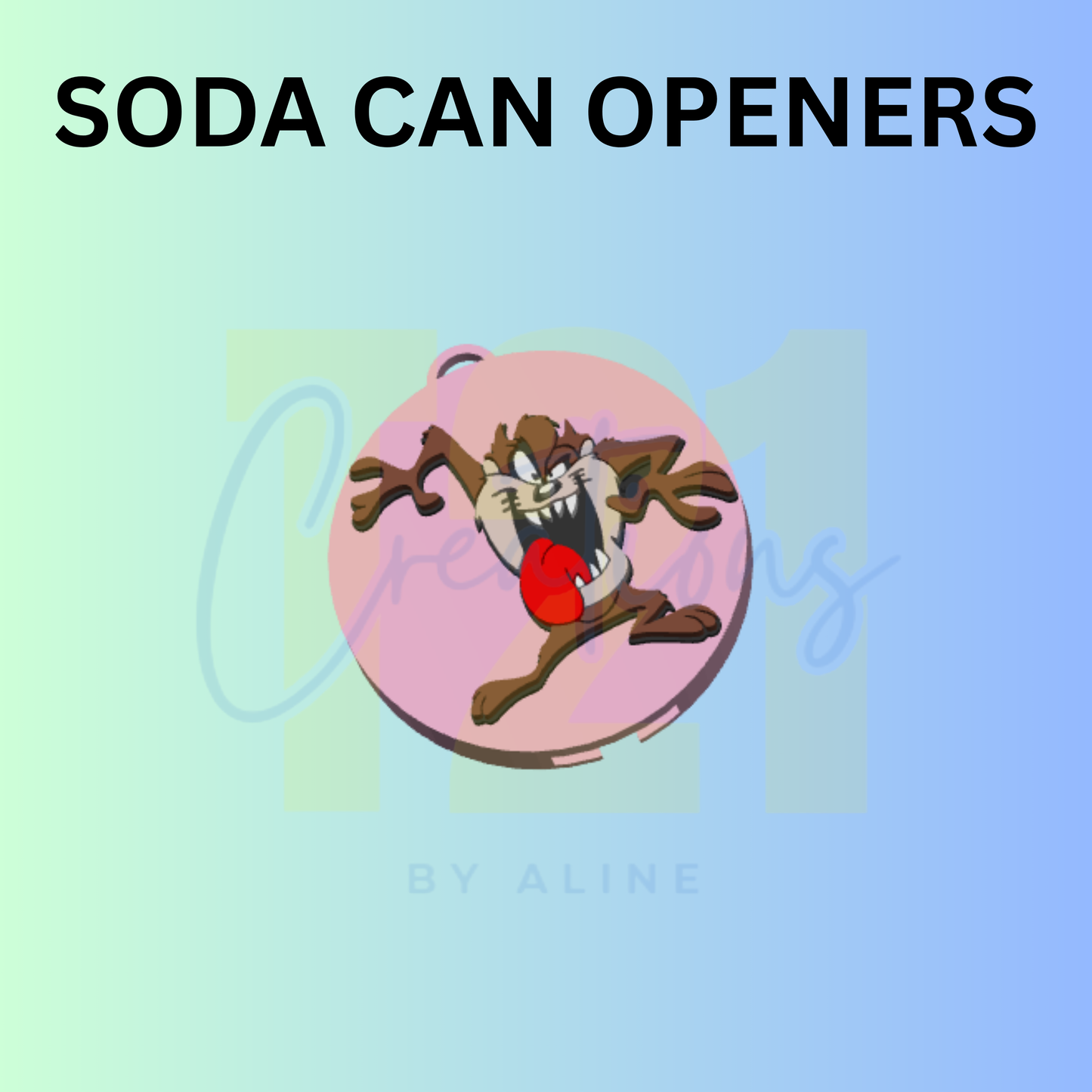 T. A. Z SODA CAN OPENER KEYCHAIN
