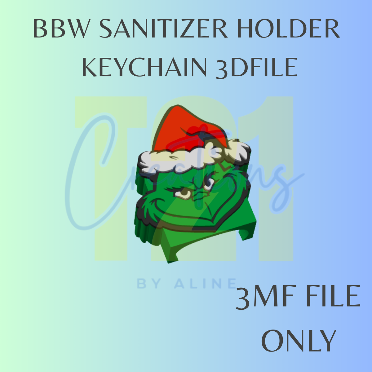 GROUCH BBW SANITIZER KEYCHAIN 3MF FILE