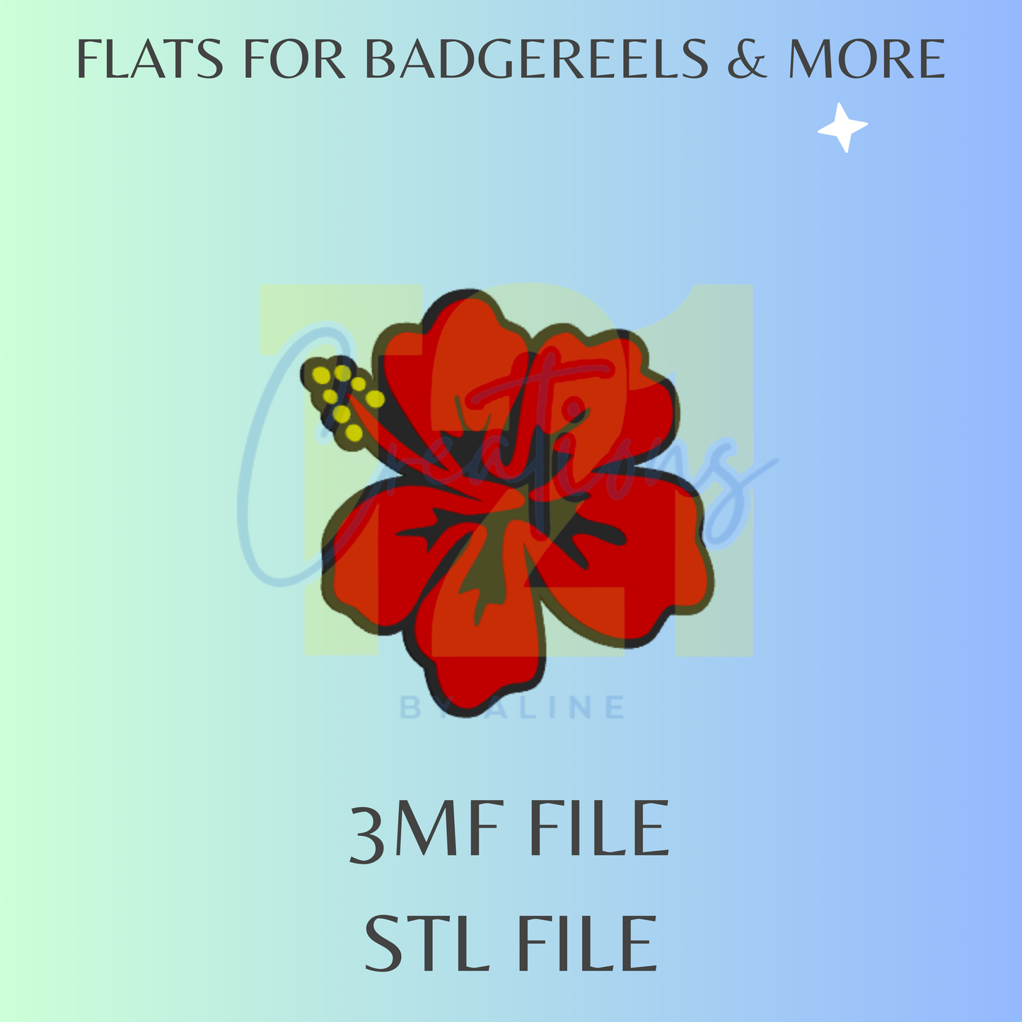 HIBISCUS FLAT STL FILE