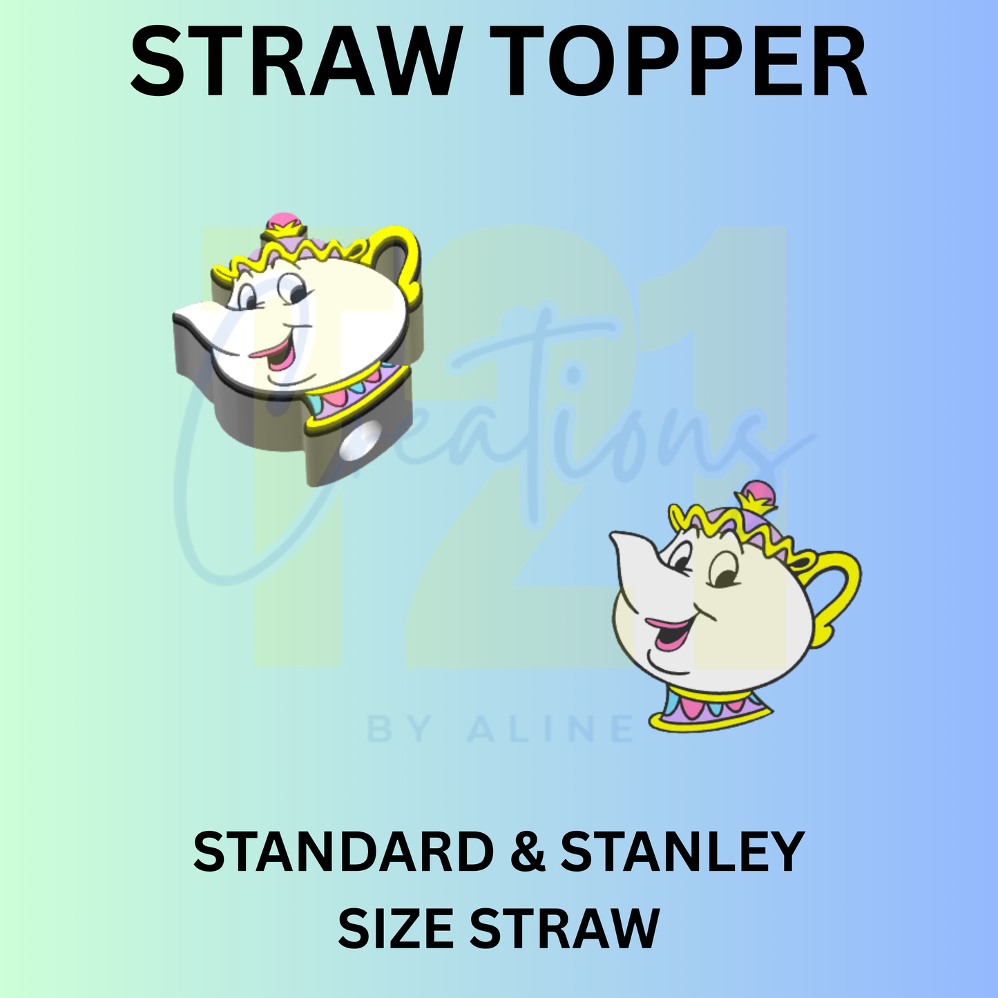 TEA POT STRAW TOPPER