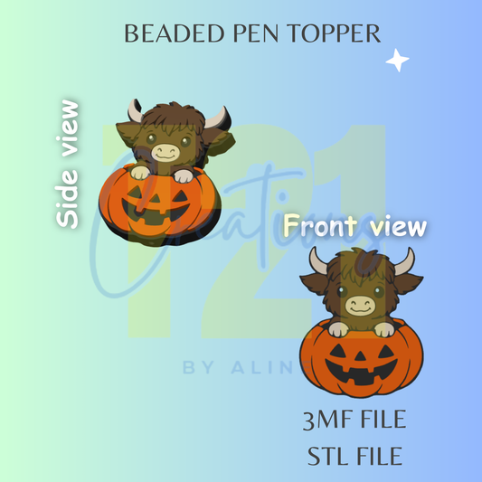 PUMPINK COW PEN TOPPER STL FILE