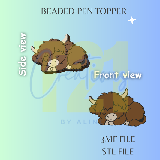 SLEEPING COW PEN TOPPER STL FILE