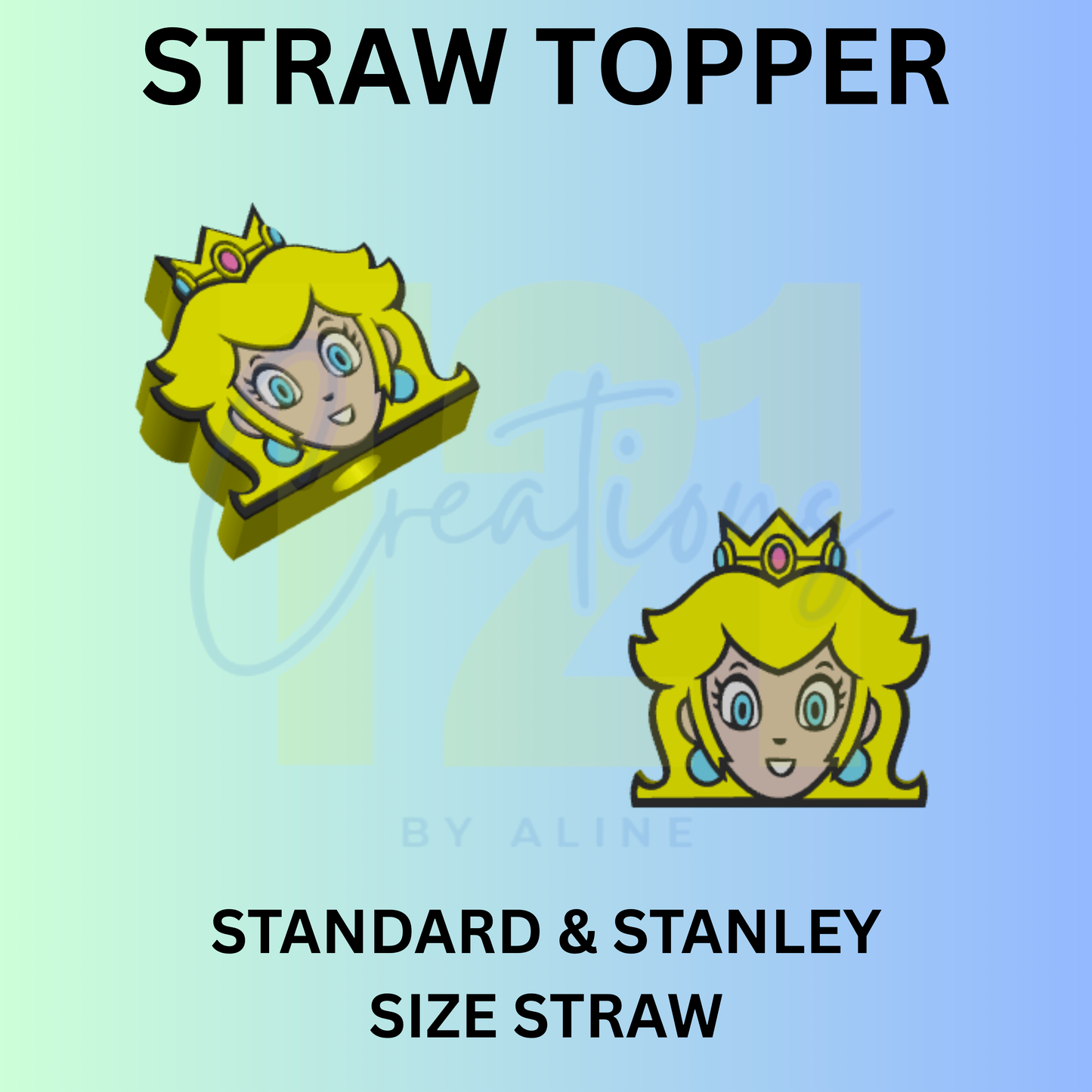 PINK PRINCESS STRAW TOPPER