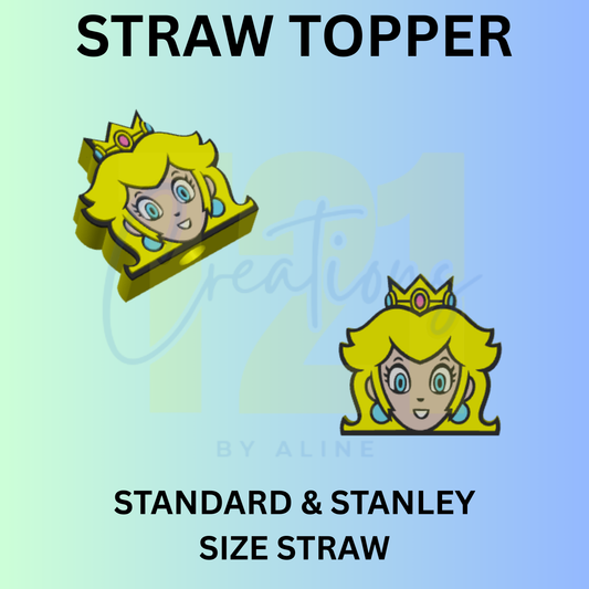 PINK PRINCESS STRAW TOPPER
