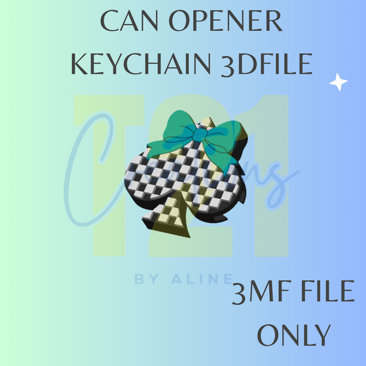 CHECKERED SPADE CAN OPENER 3MF FILE
