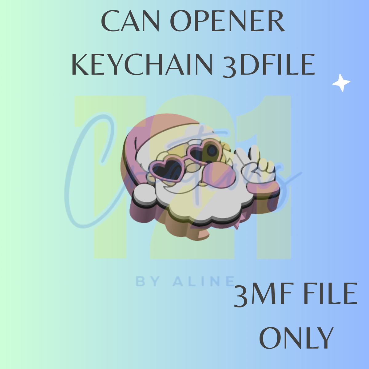 COOL SANTA CAN OPENER 3MF FILE