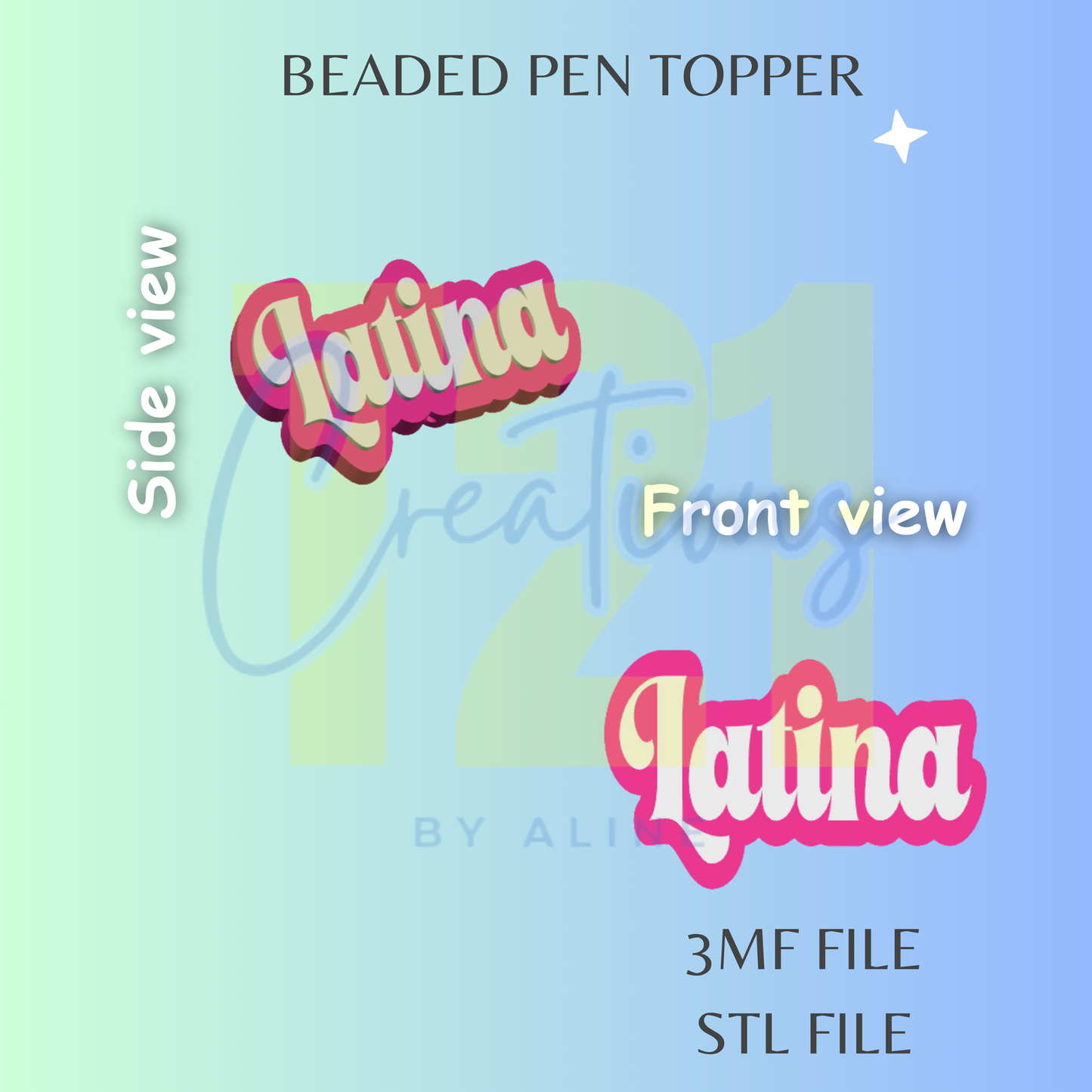LATINA PEN TOPPER STL FILE