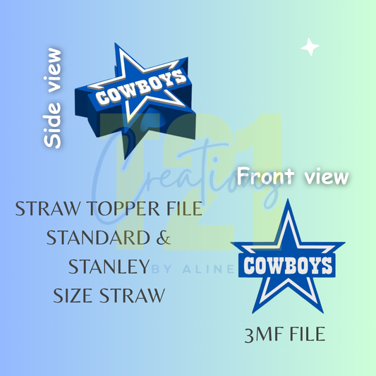 STAR STRAW TOPPER STL FILE