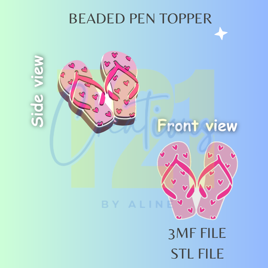 SANDALS PEN TOPPER STL FILE