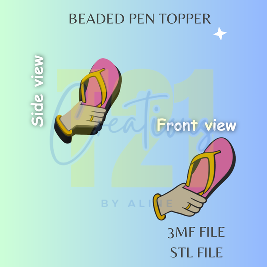 CHANCLA PEN TOPPER STL FILE
