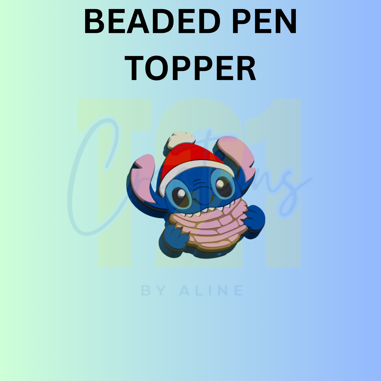 XMAS CONCHA BLUE ALIEN PEN TOPPER