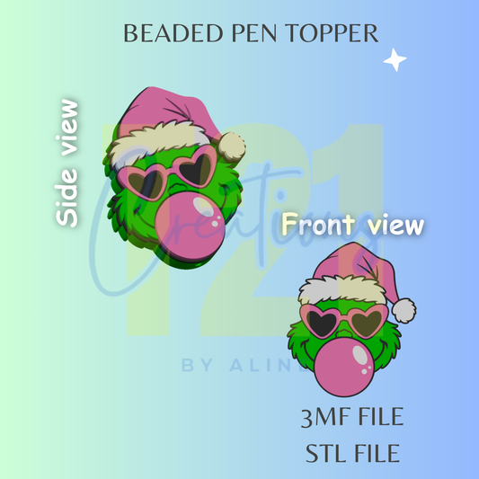 BUBBLE GROUCH PEN TOPPER STL FILE