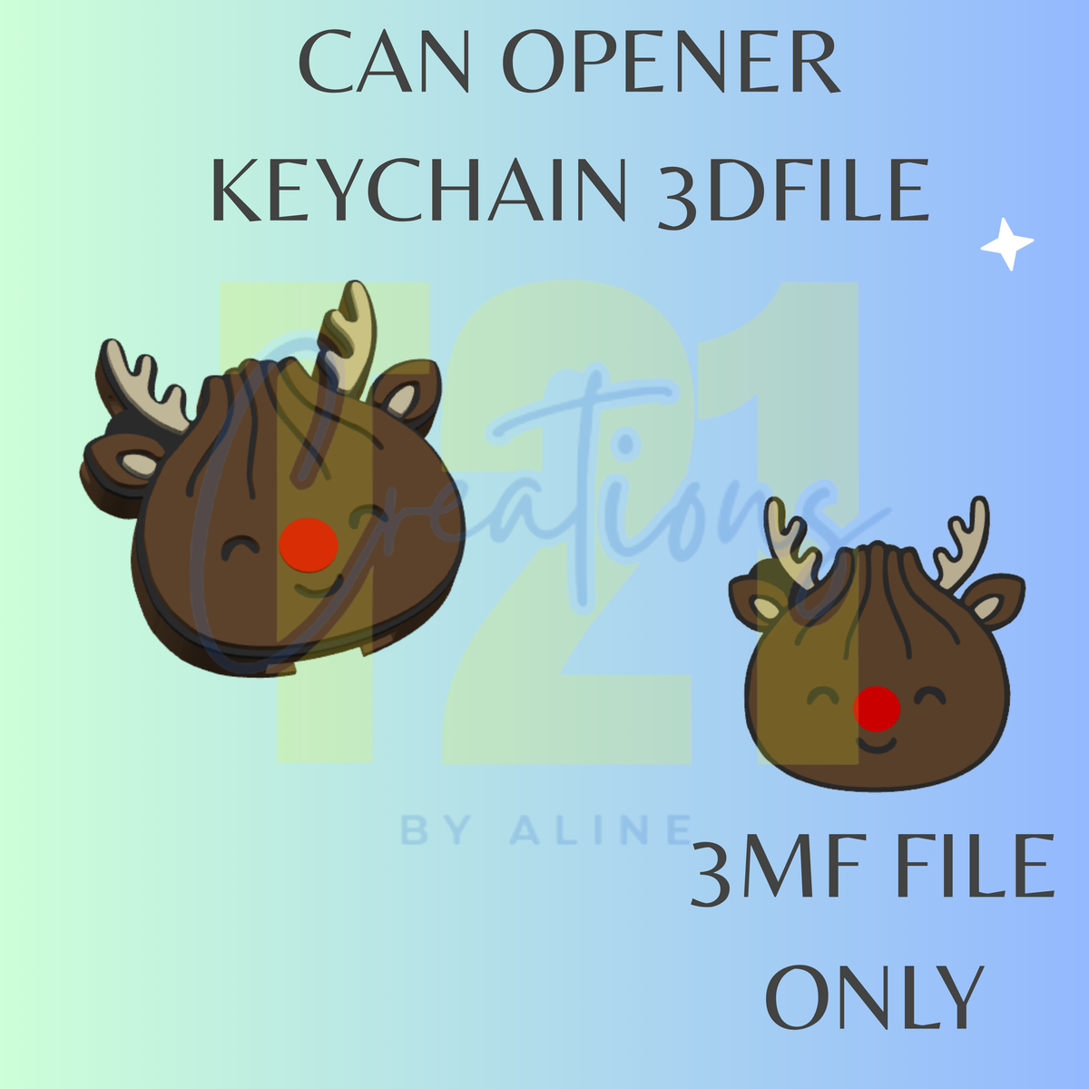 REINDEER DUMPLING CAN OPENER 3MF FILE