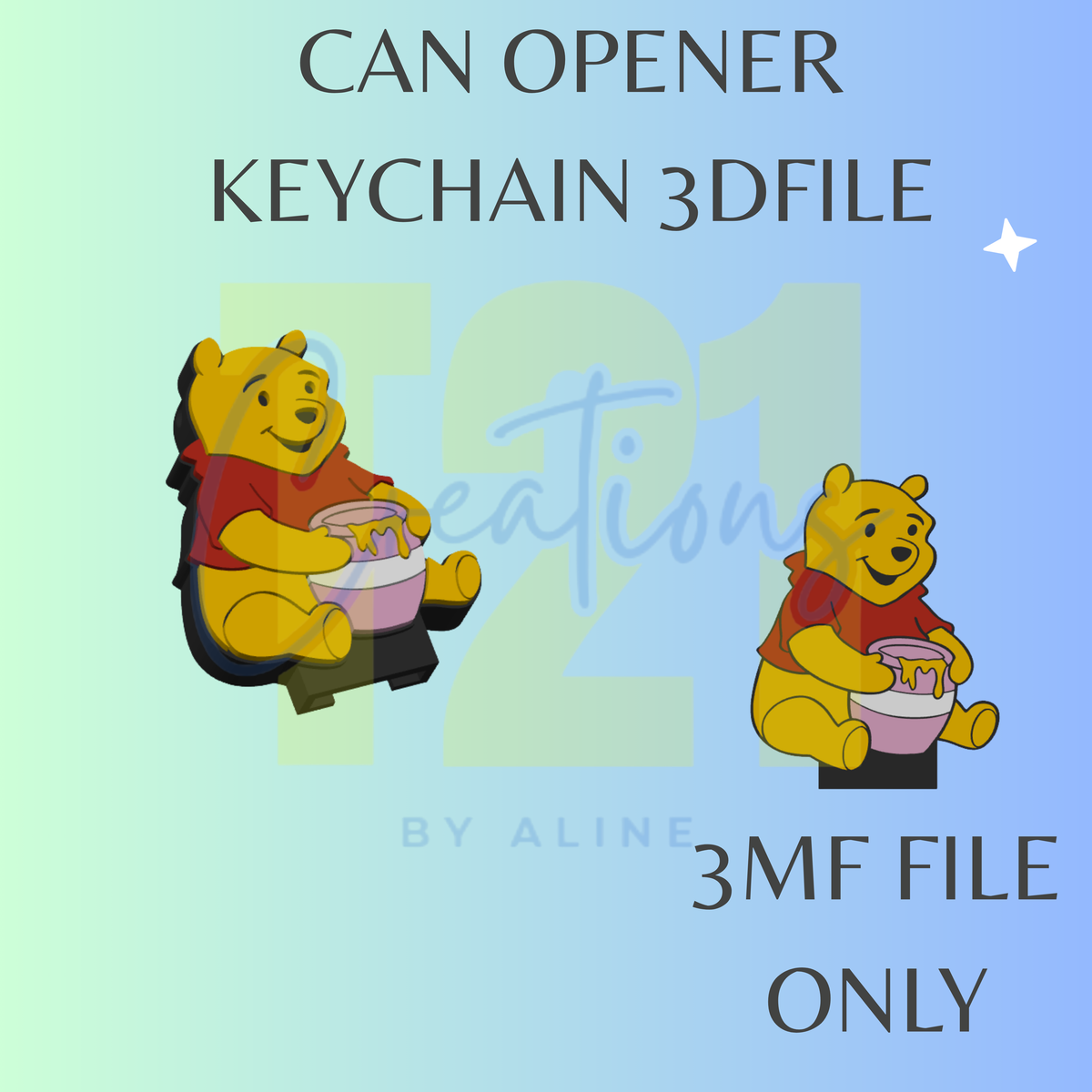 HONEY BEAR 3 CAN OPENER 3MF FILE
