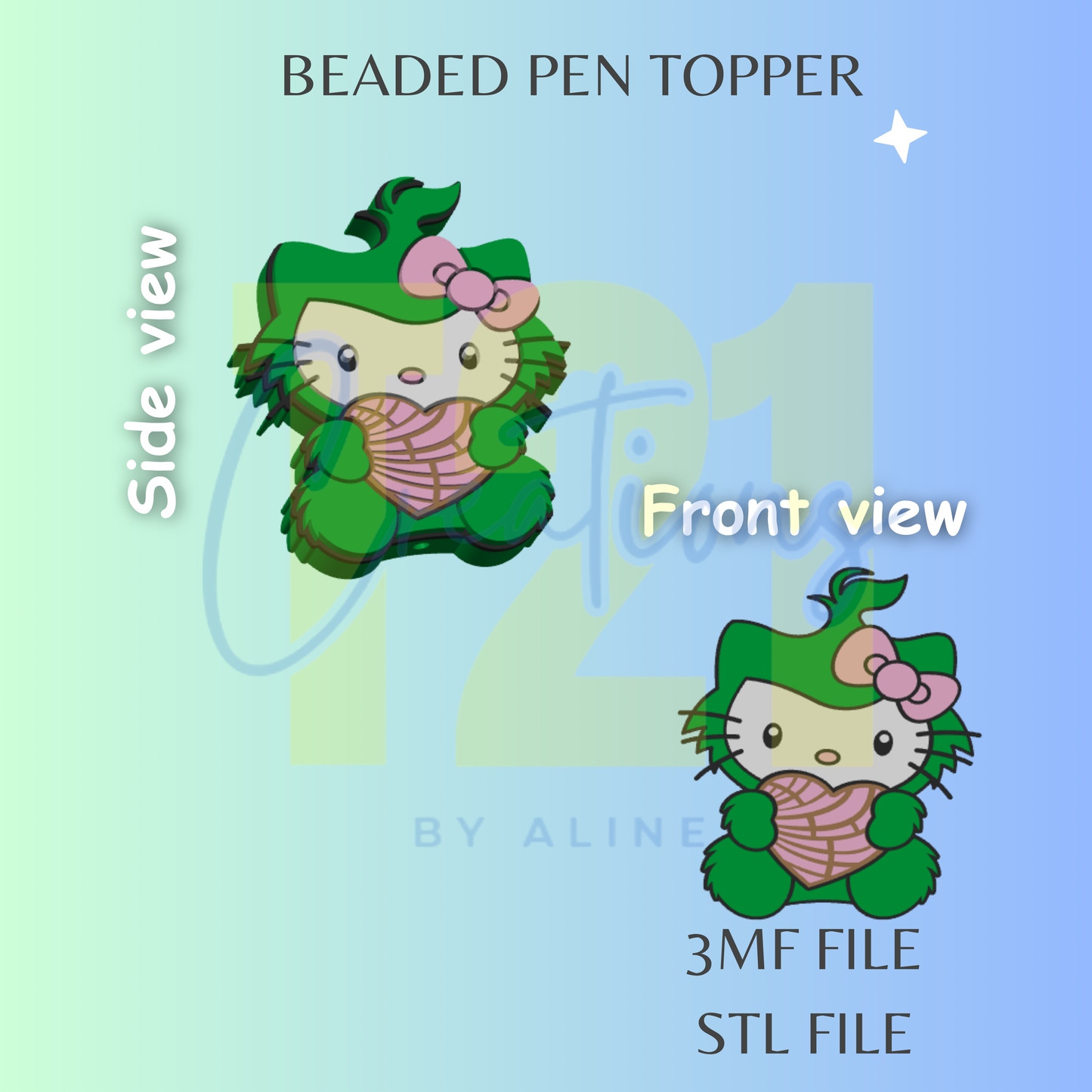 XMAS CONCHA GROUCH PEN TOPPER STL FILE