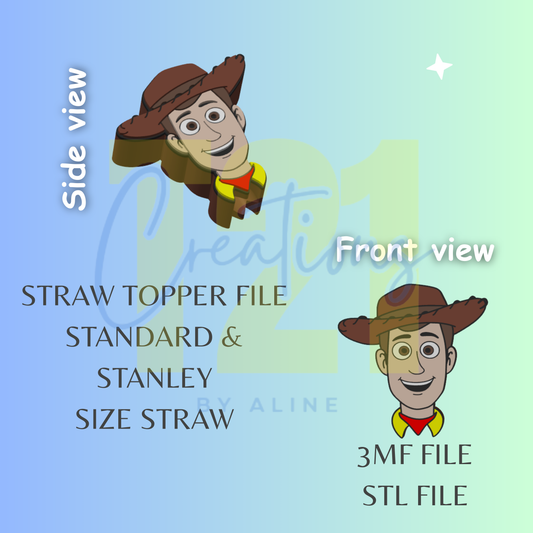 COWBOY STRAW TOPPER STL FILE