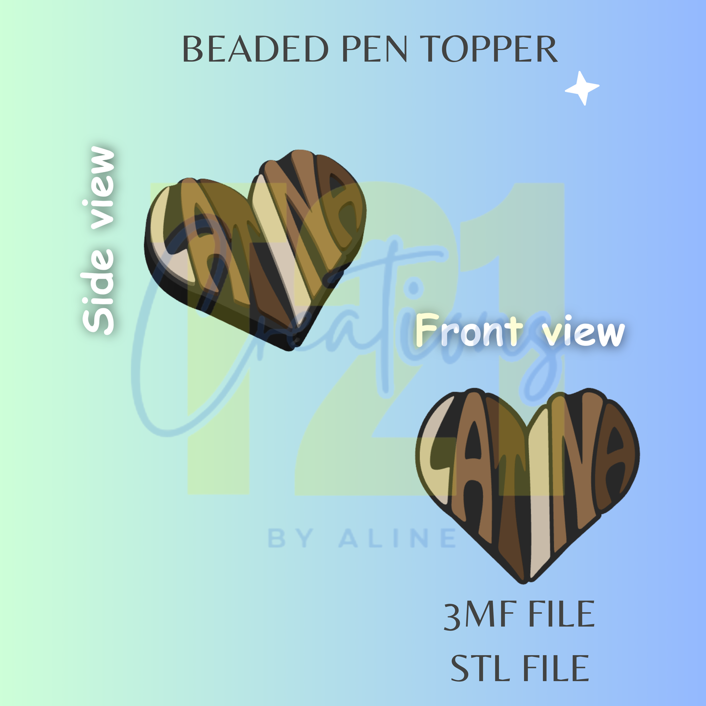 LATINA 2 PEN TOPPER STL FILE