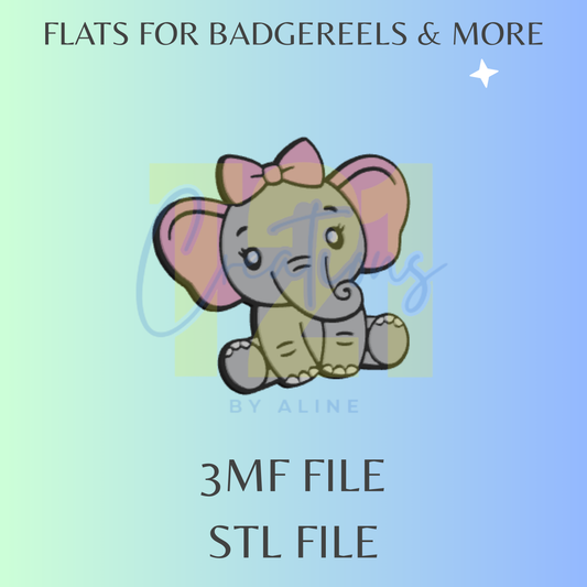 GIRL ELEPHANT FLAT STL FILE