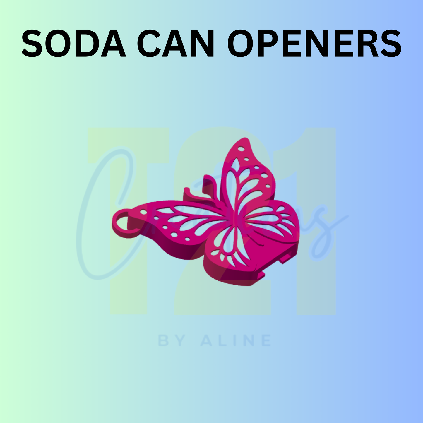 BUTTERFLY CAN OPENER KEYCHAIN