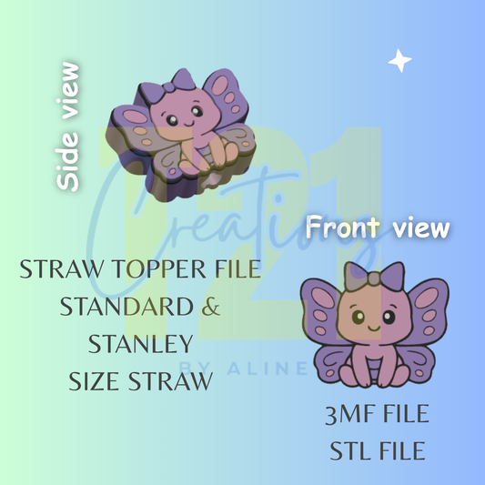 BUTTERFLY TOPPER STL FILE