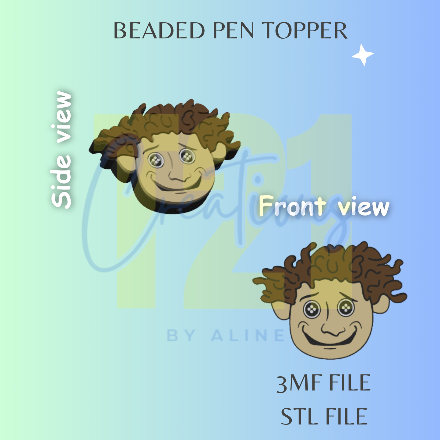 CORA FRIEND PEN TOPPER STL FILE