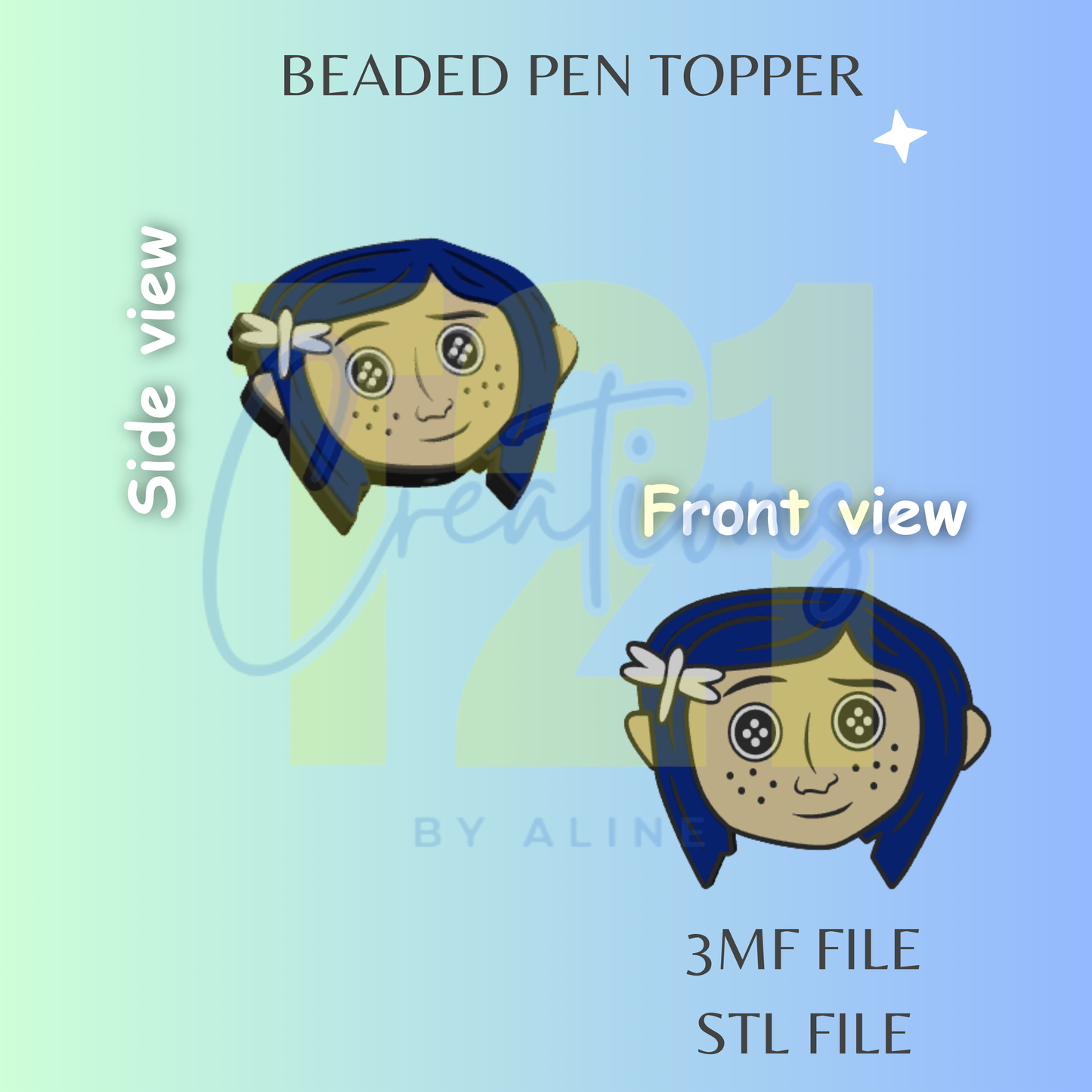 CORA-LINE 2 PEN TOPPER STL FILE