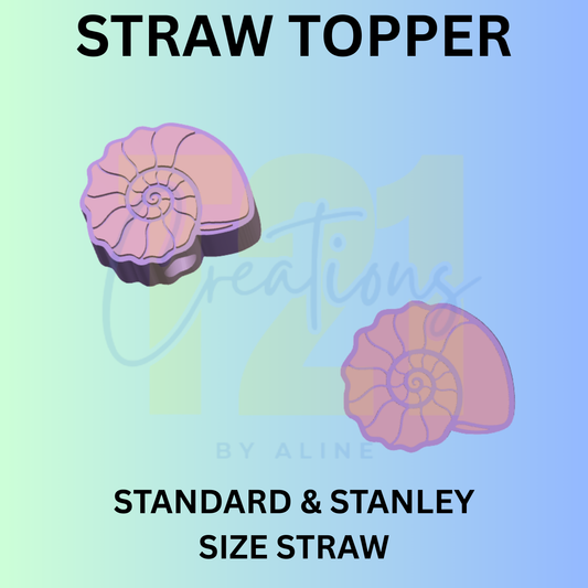 SEA SHELL 1  STRAW TOPPER