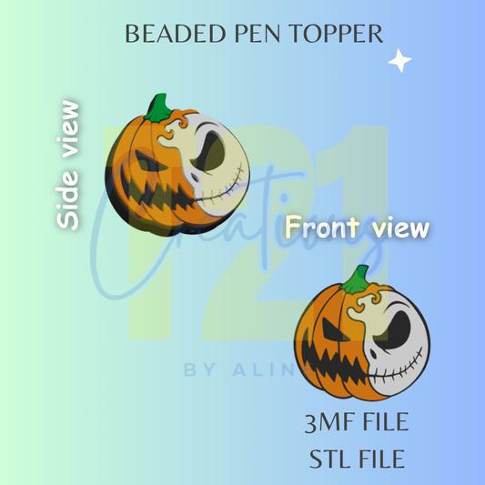 JACK PUMPKIN PEN TOPPER STL FILE