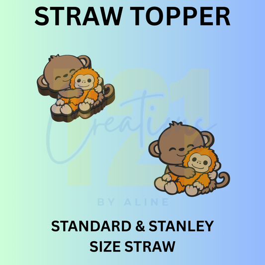 MONKEY 2 STRAW TOPPER