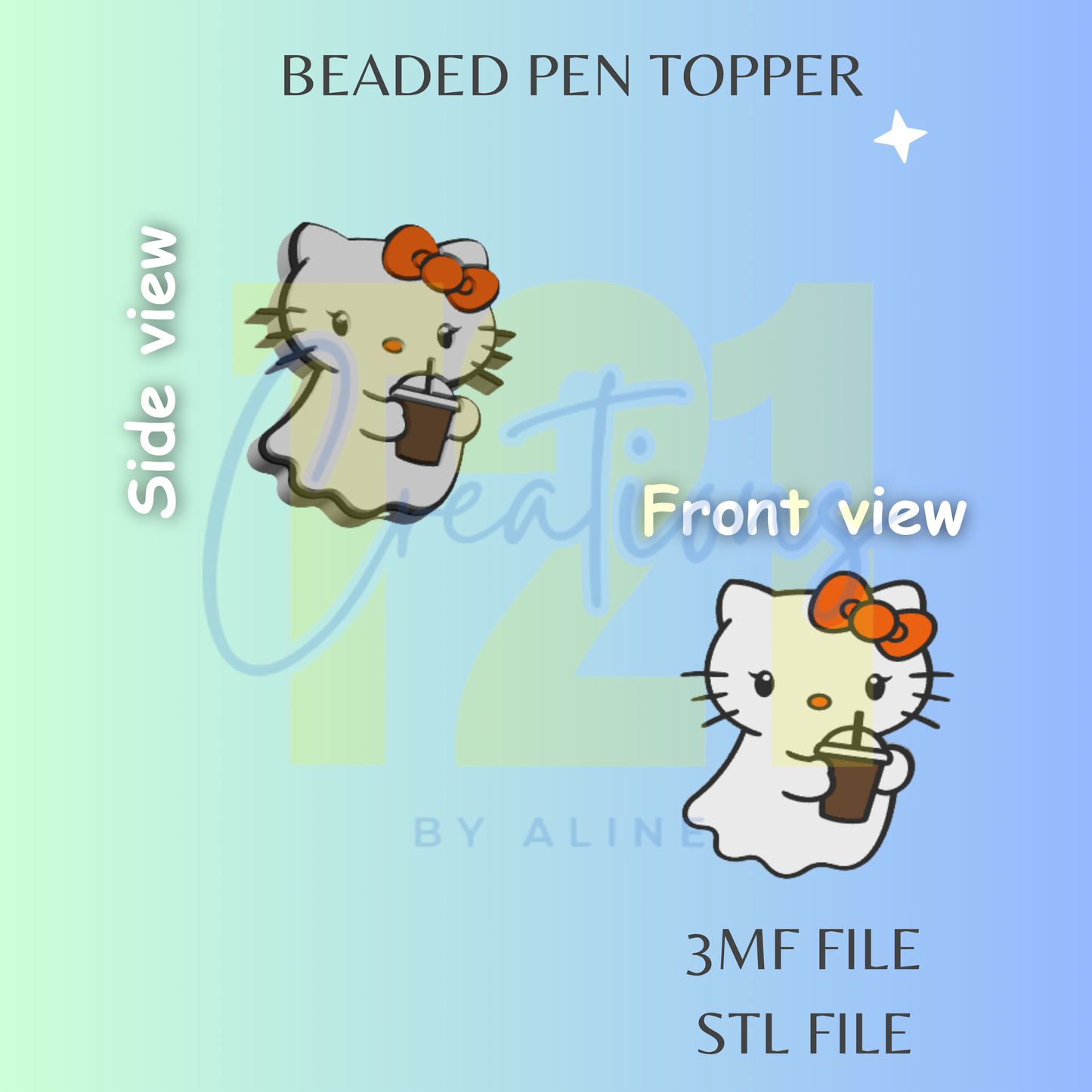 H-K GHOST PEN TOPPER STL FILE