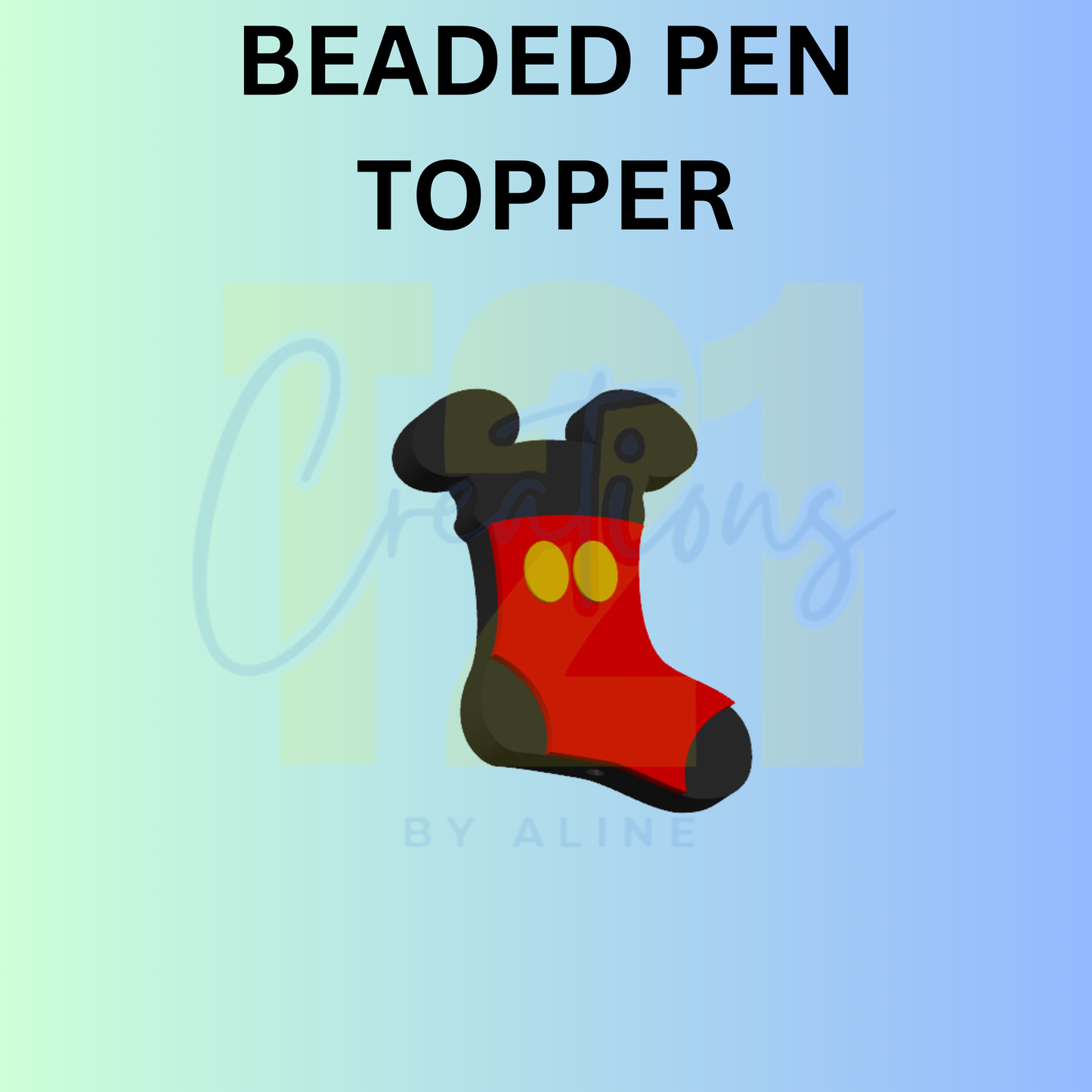 BOY MOUSE STOCKING PEN TOPPER