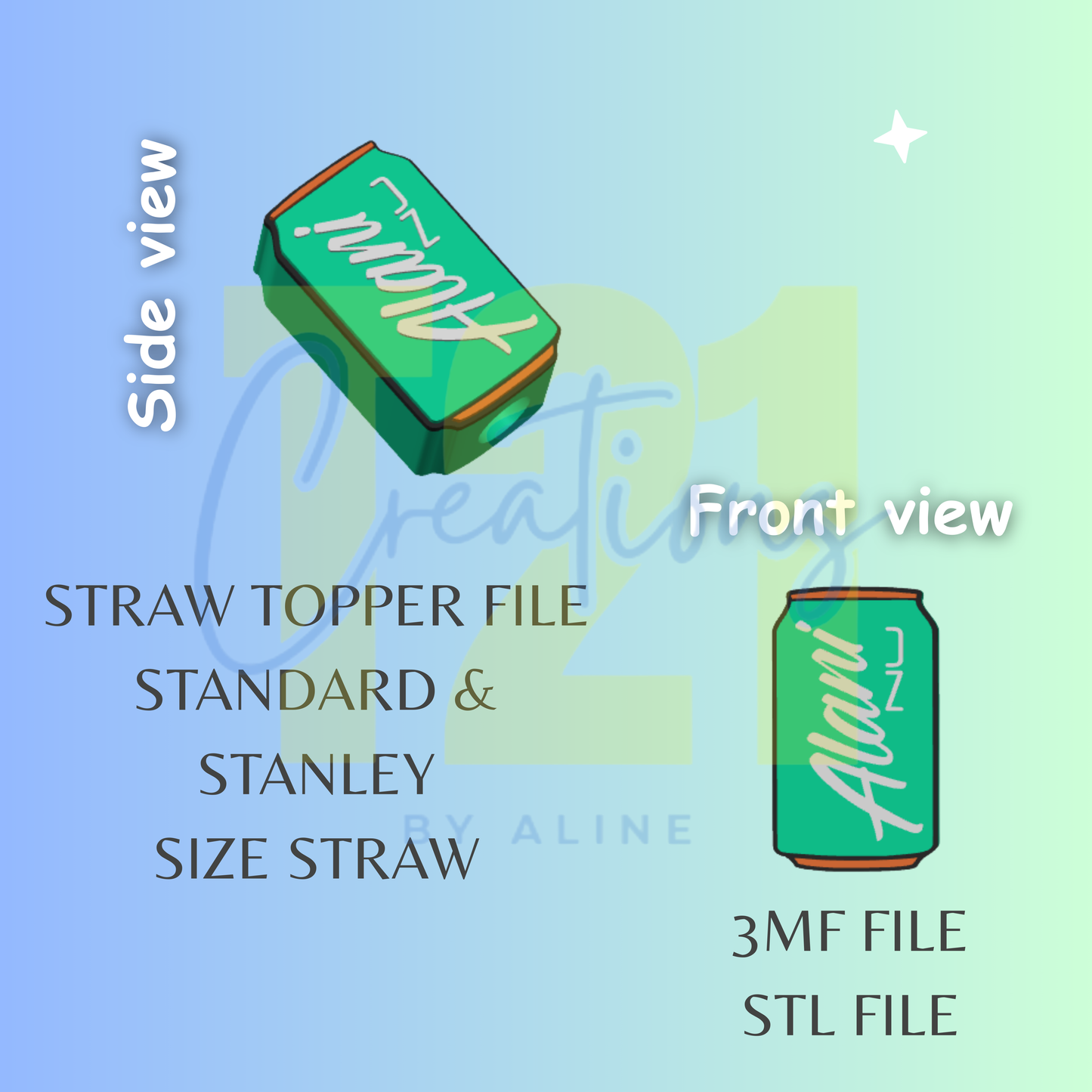 ALA-NI STRAW TOPPER STL FILE