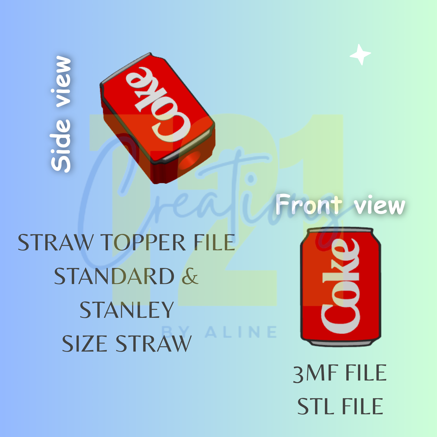 CO-KE STRAW TOPPER STL FILE