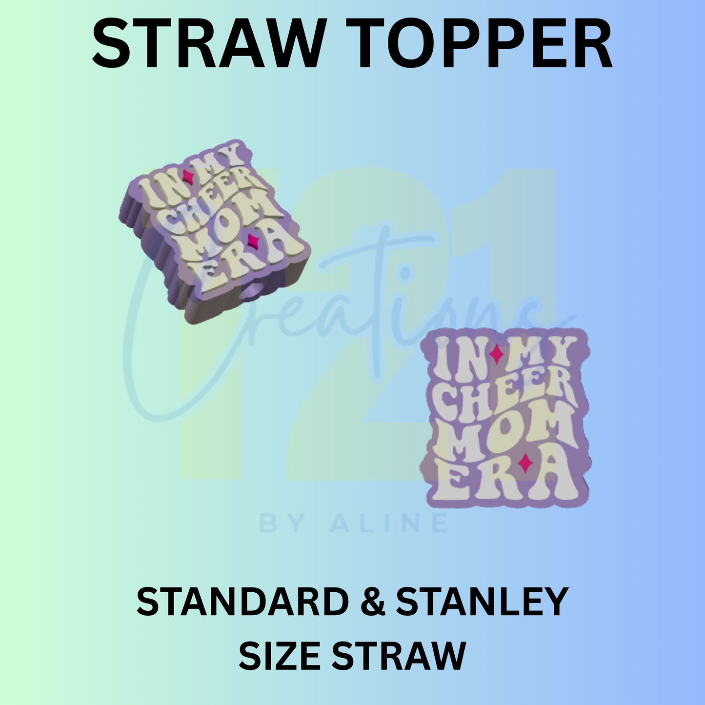 CHEER MOM ERA STRAW TOPPER