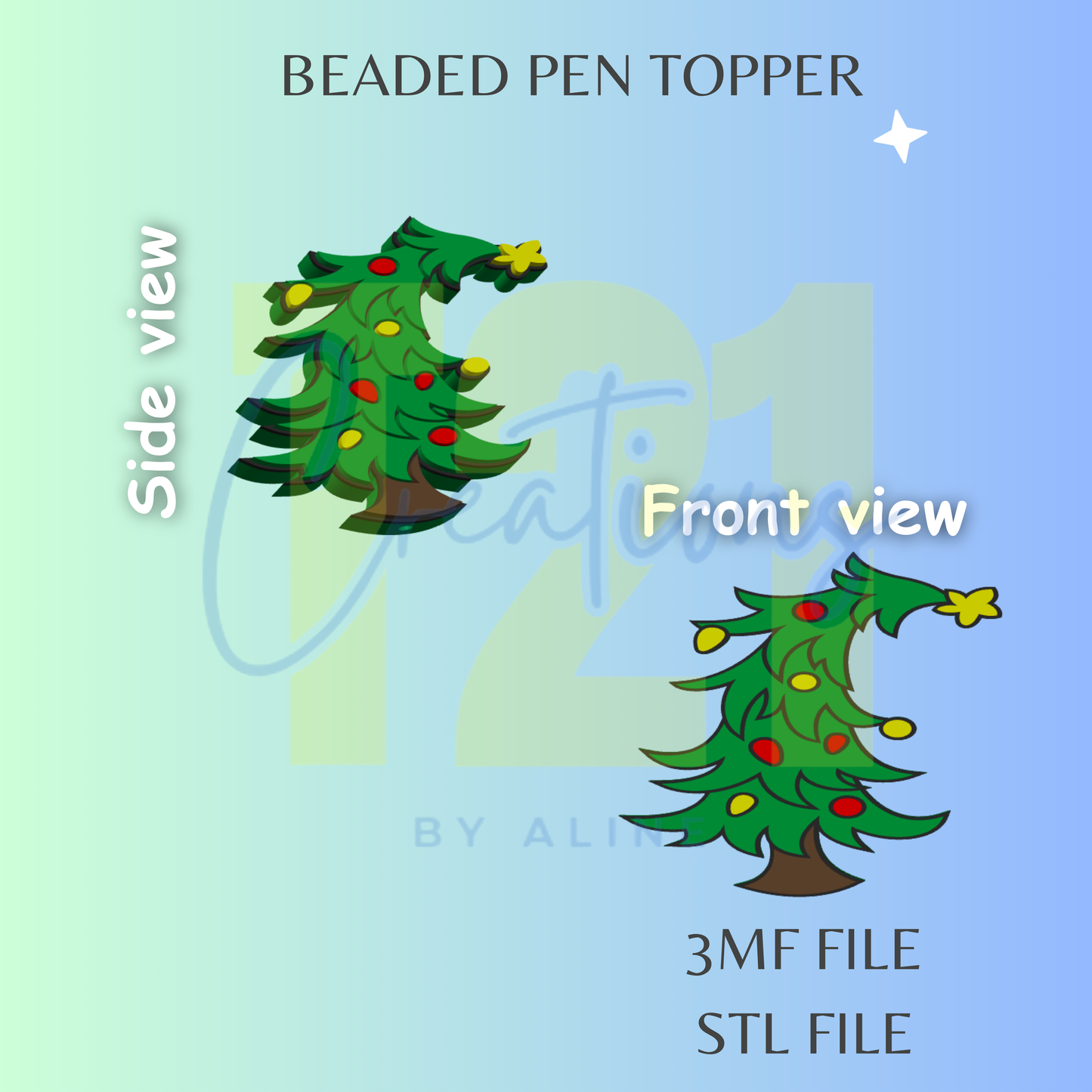 GROUCH TREE PEN TOPPER STL FILE