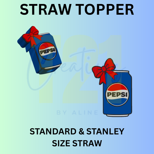 BLUE SODA STRAW TOPPER
