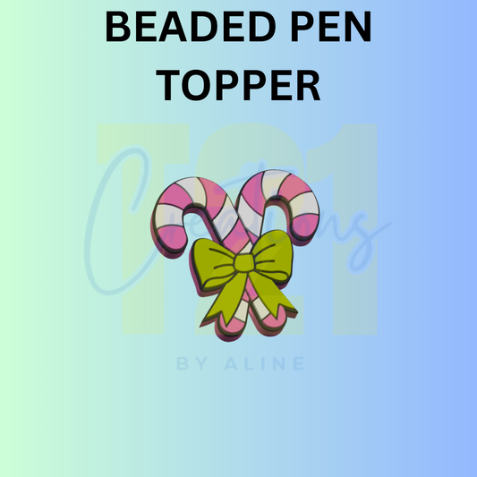COQUETTE CANDY CANE PEN TOPPER